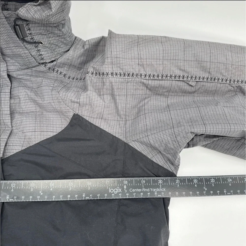 Columbia Omni-Tech Interchange Jacket Women S Grey Black Grid‎ Waterproof